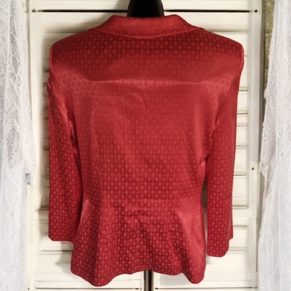 Avant Made In Italy Silky Red Lined Blazer Jacket - Picture 2 of 9